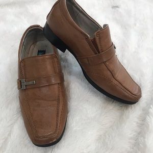 Steve Harvey Tan Loafers boys dress shoes 12.5